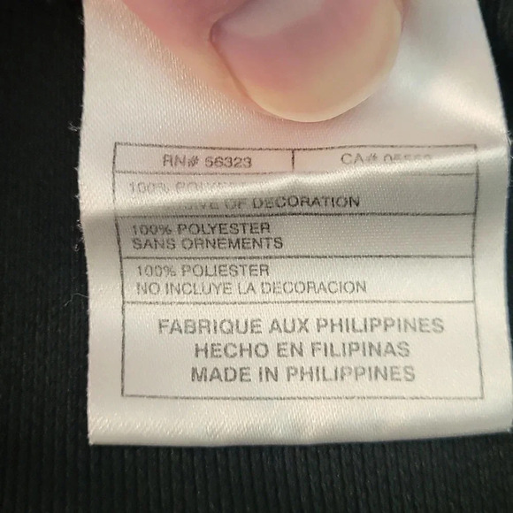 🛍Nike Full Zip Black White Striped Athletic Jacket Mens Size Medium - Picture 5 of 10